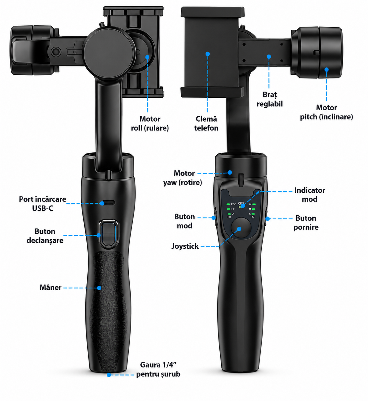 3-Axis Smart Gimbal Stabilizer